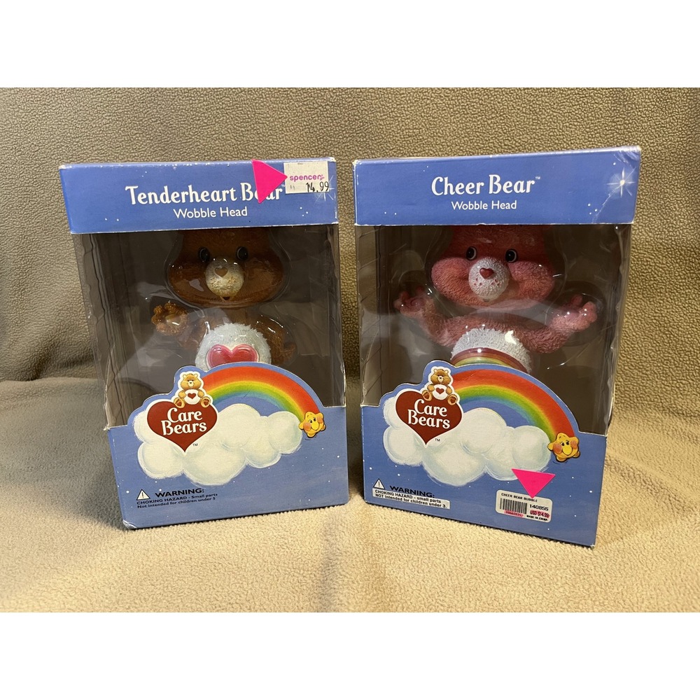 Care Bears‎ Tenderheart & Cheer Bear Wobble Head Wobble Head Set New